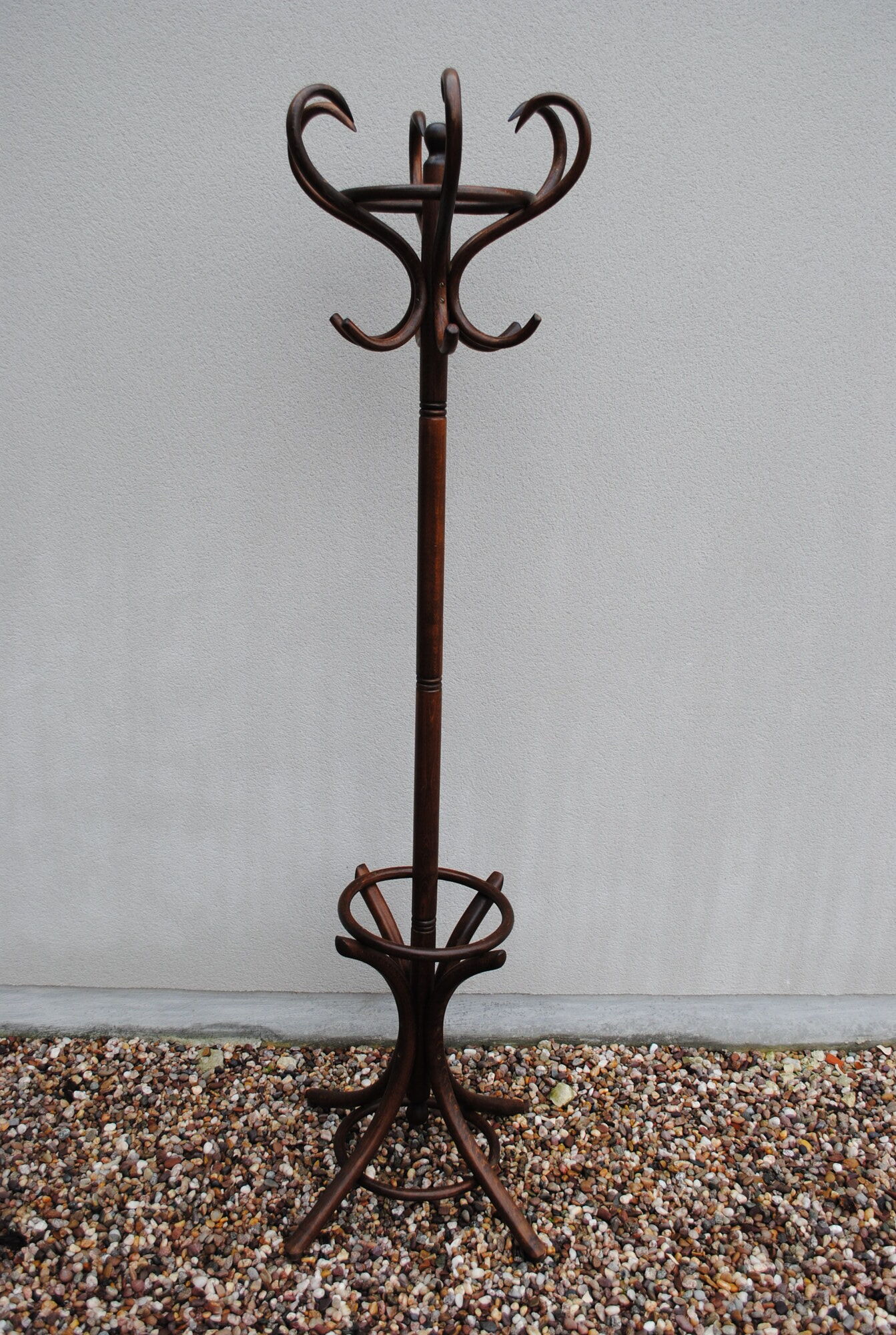 Parrot coat rack wood curved 1950s