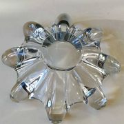 Large pocket organic floral shape/Corolla/Starry. Art Vannes France unsigned. Crystal.
