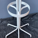 Vintage cylindrical coat rack with chrome hook