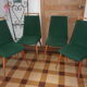 Lot de 4 chaises vintage style scandinave en tissu