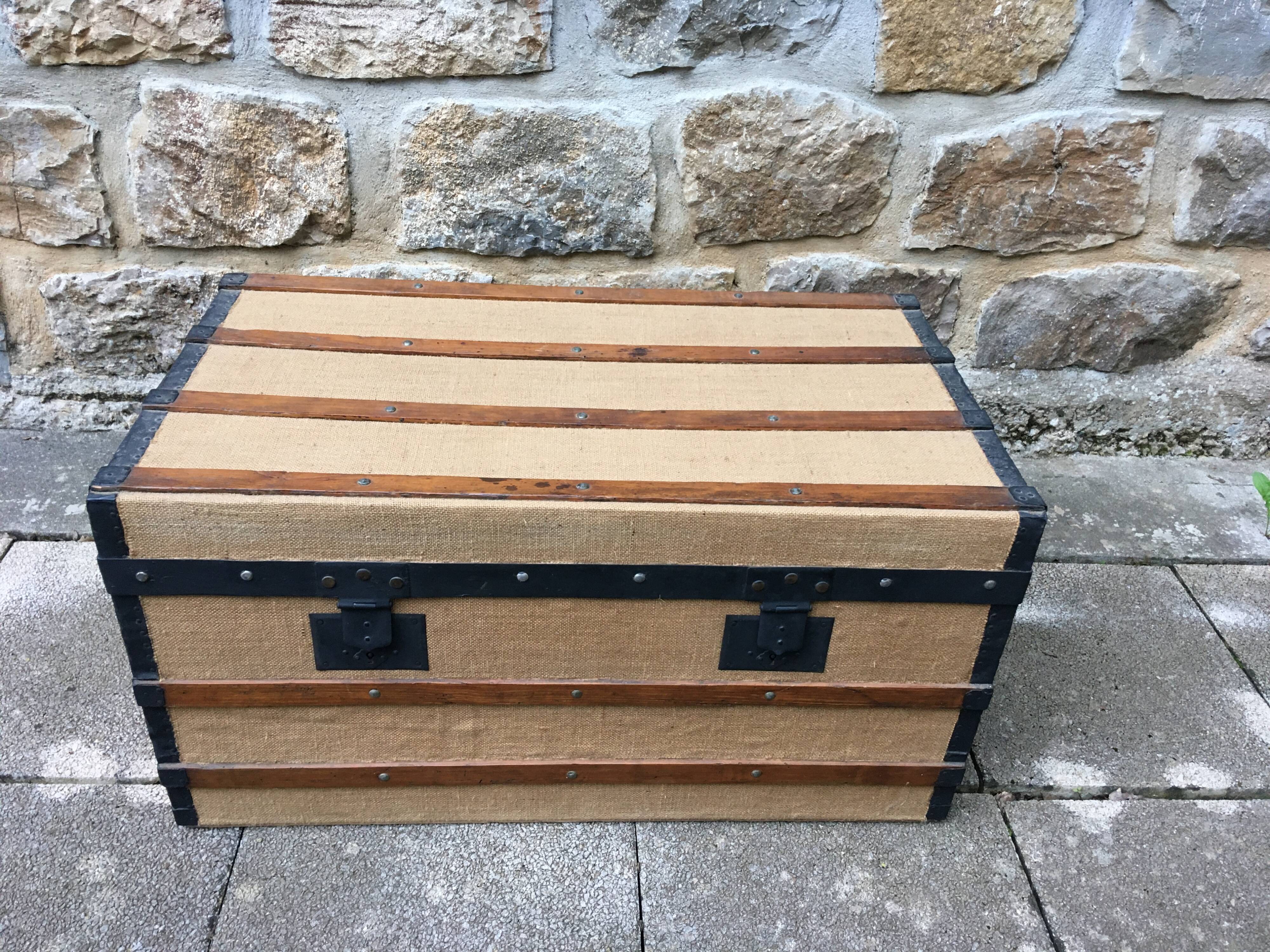 19th-century travel trunk