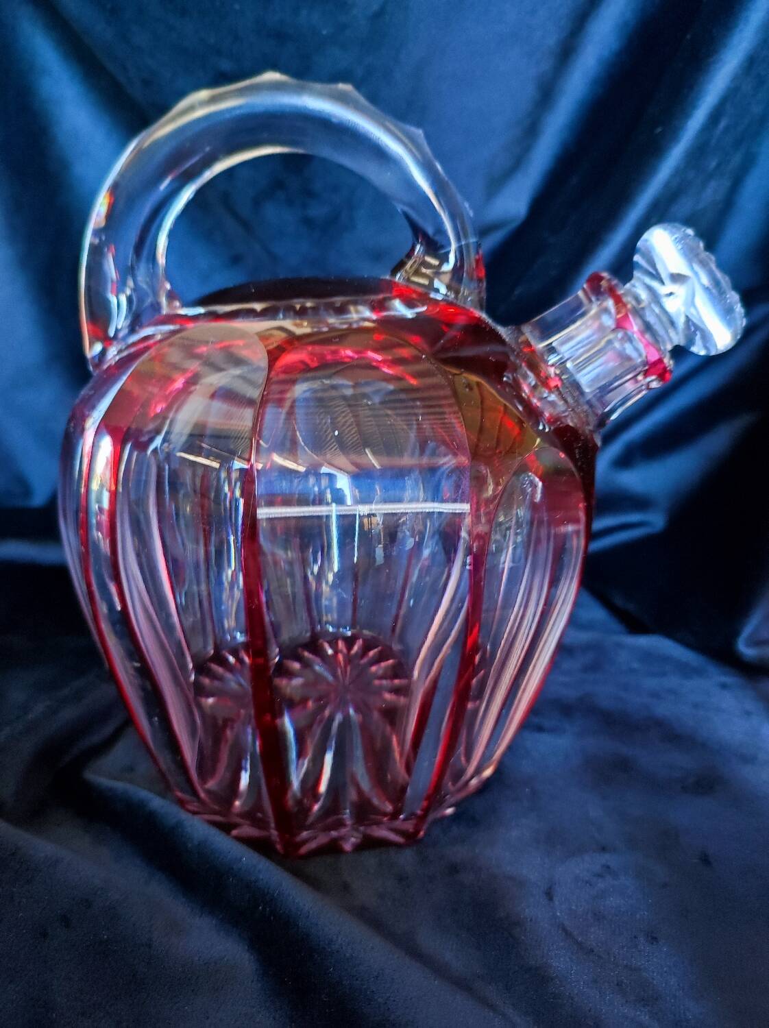 Saint-Louis overlay crystal port liqueur service