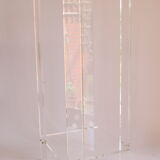 Tall lucite sidetable, 1970s.