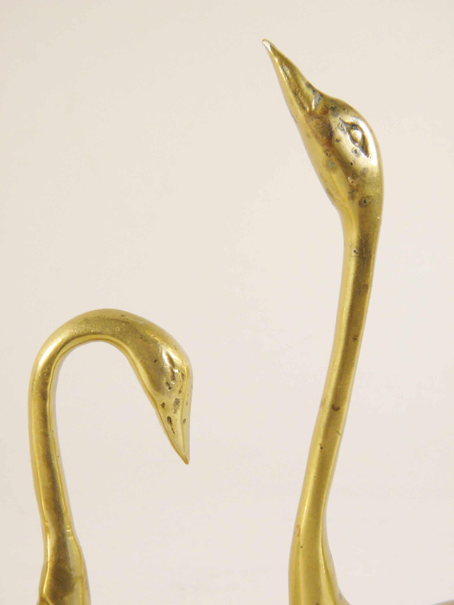 Couple de cygnes en laiton