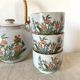 Vintage flowered stoneware tea service
