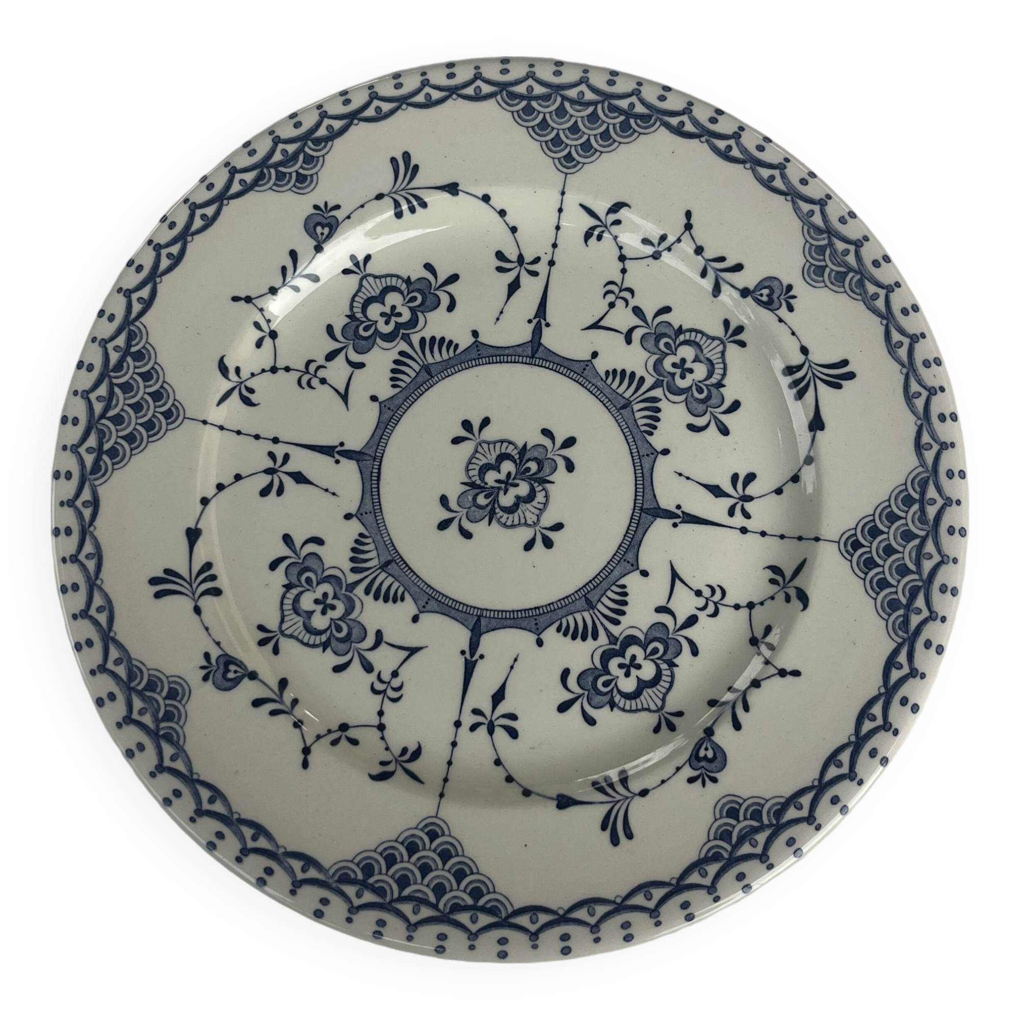 Blue english plate