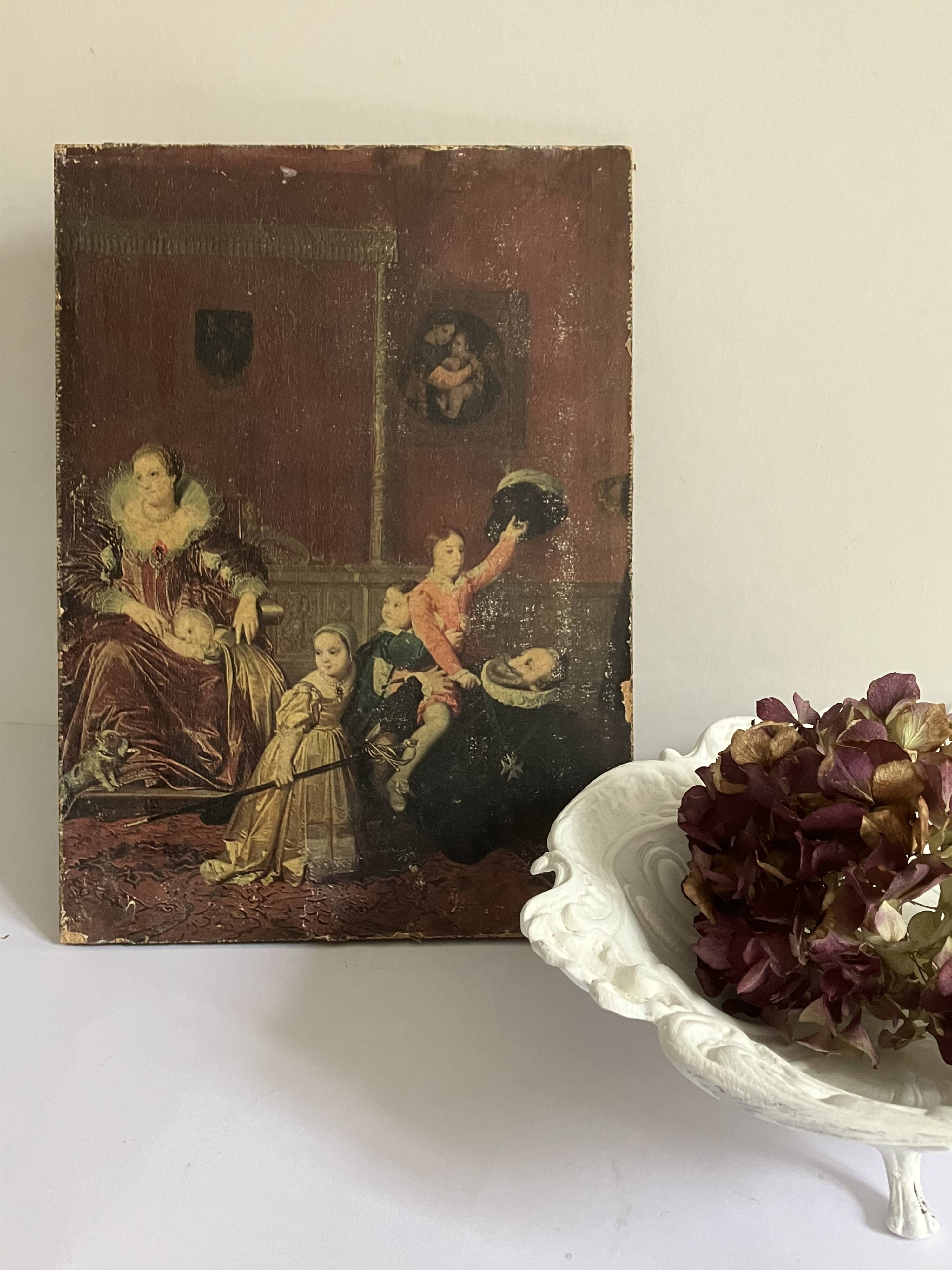Small painting on wood, Henri IV - Saint Germain en Laye