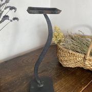 Modernist candlestick in wrought iron