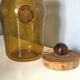 Vintage BIOT Glassware - Large covered jar pot 23cm bubbled blown glass am