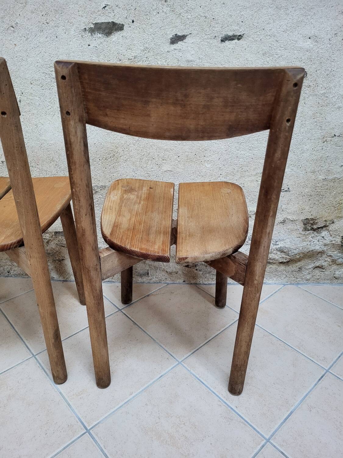 Paire de chaises grain de café