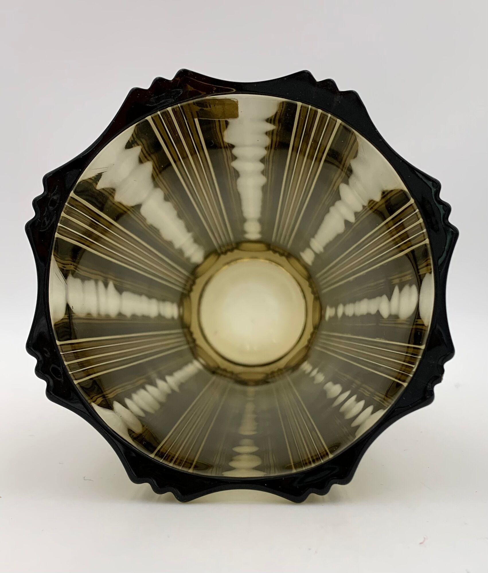 Vintage luminarc smoked glass vase, france - 1970s