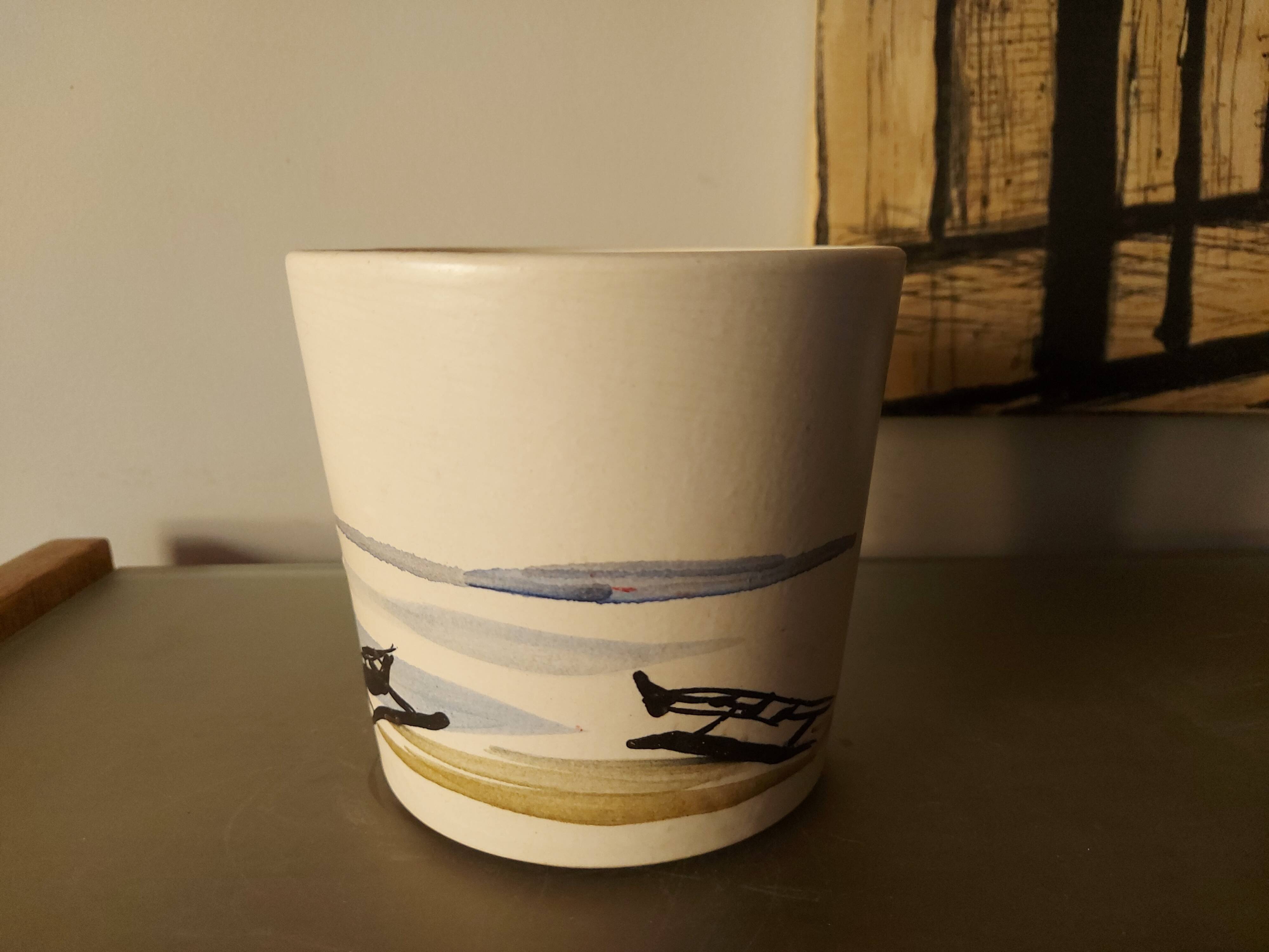 Pot, vintage ceramic pot cover from the 60's