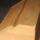 Sloped wooden desk in light wood, ideal for remote work. Secret drawer.