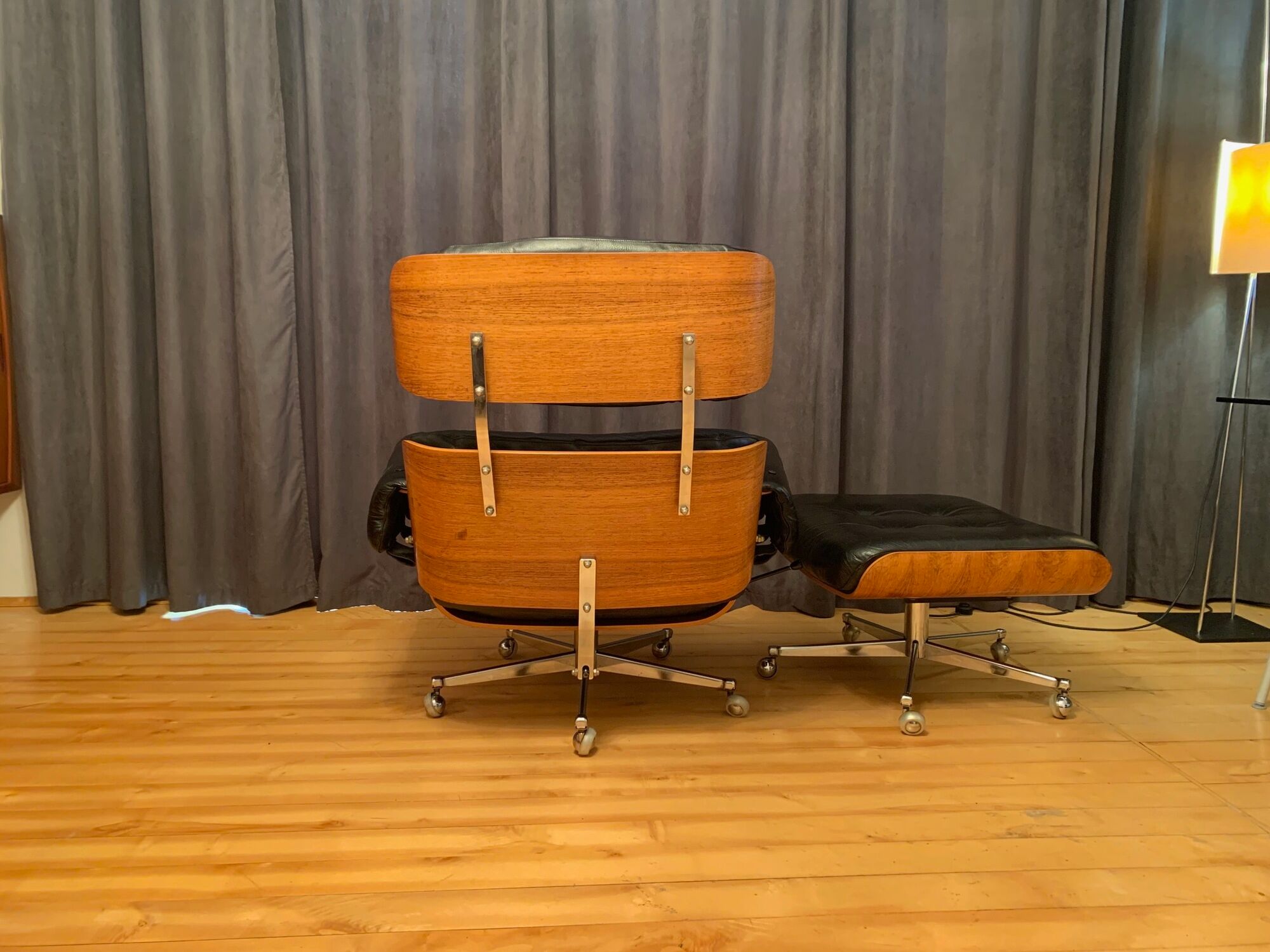 Armchair with footstool by Martin Stoll, Stoll Giroflex, Switzerland, 1960s.