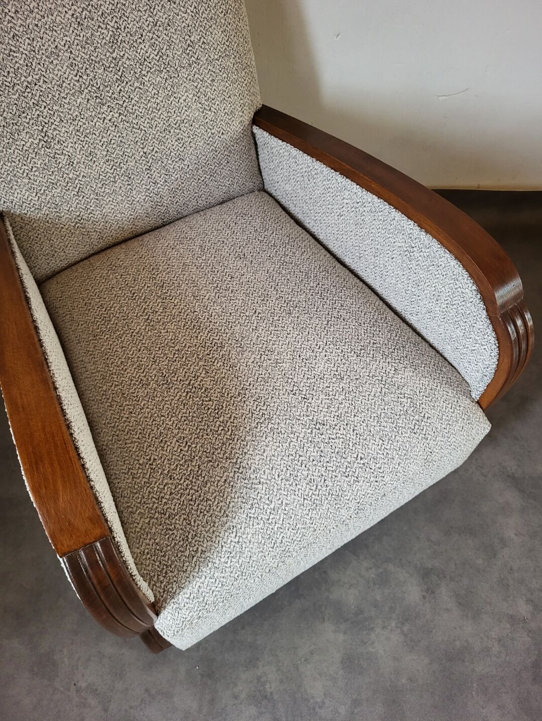 Restored 1930 art deco armchair