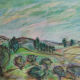 Oil pastel, notebook of a traveler in Tuscany 01, 31 x 24 cm