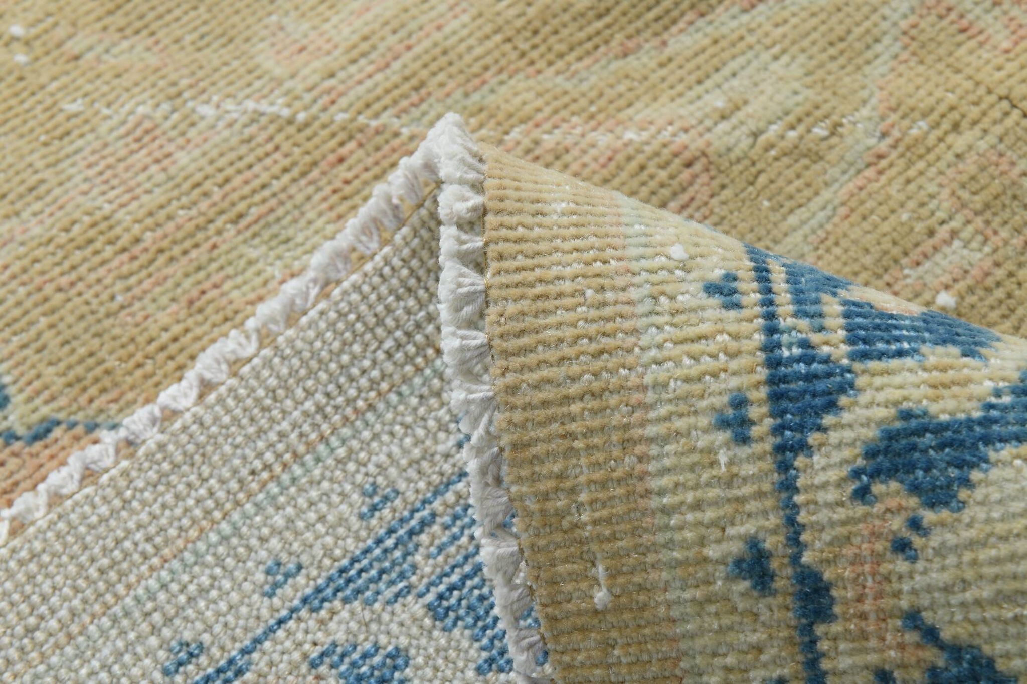 10x13 Blue & Peach Floral Antique 55s Persian Rug, 301x388Cm