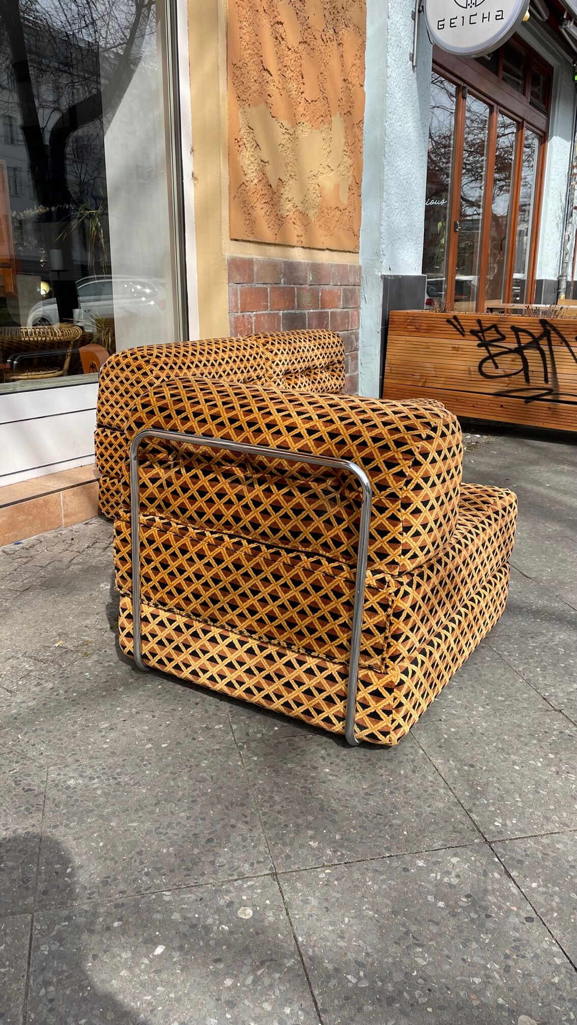 Sofa with 3 modules convertible into a bed of the 70s