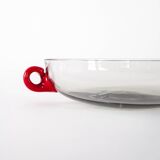 Glass bowl, Italian design, 1970s, made in Italy