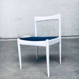 Belgian White Dining Chair, 1970s, Set of 9