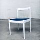 Belgian White Dining Chair, 1970s, Set of 9