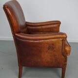 Vintage Dutch Cognac Colored Leather Club Chair