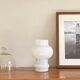 Vintage 60s white opaline glass table lamp LAMP-7146