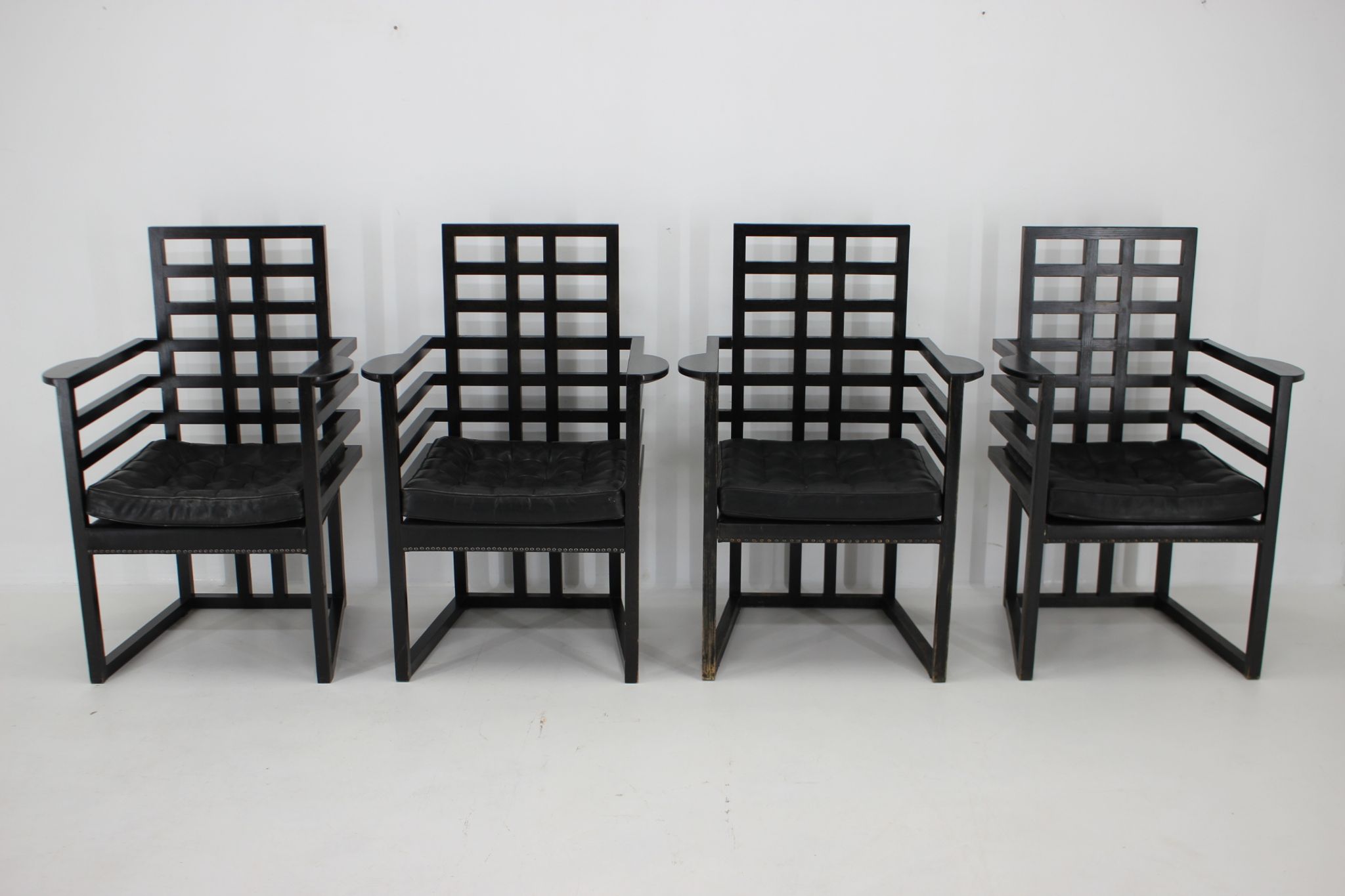 Set of Four Josef Hoffmann Armloffel Chairs Made By Wittmann,Austria
