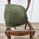 Four solid wood chairs with fabric seats, late 19th century