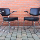 Pair of tubular chairs fana gispen 60s