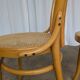 Set of 2 Thonet Style Bentwood Chairs with Cane Seat / Mid-Century Dining F