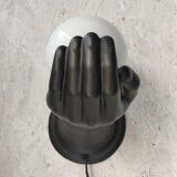 Ceramic and opaline hand lamp from the 70s-80s