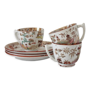 3 tasses à café en terre de fer