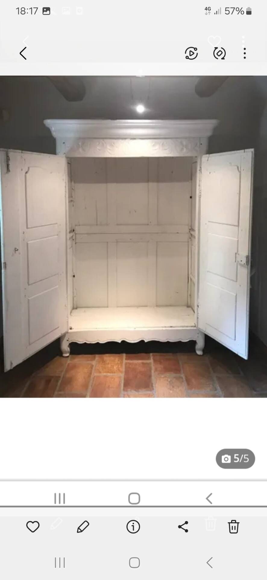 Antique oak wardrobe