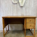 Vintage rattan desk