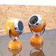 Paire de lampes eyeball orange space age