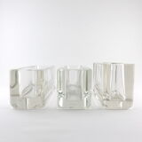Suite of 3 vase 'centre-of-table' crystal