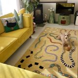 Gros serpents dans le tapis de sable