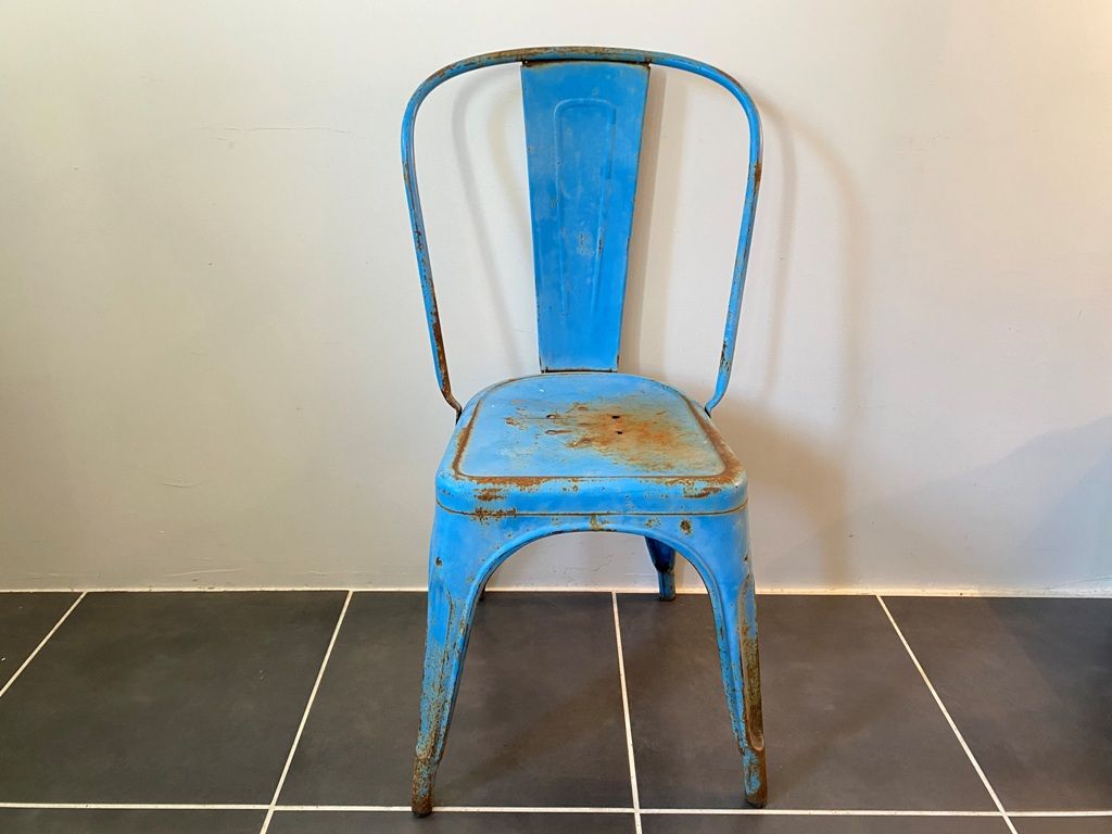 Authentic metal chair tolix by Xavier Pauchard vintage industrial 1950 n3