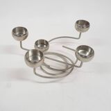 Metal design tea light holder, The Netherlands 1980's