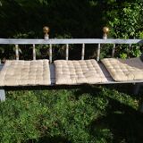 Banc anglais bois de chêne 3 places XIX