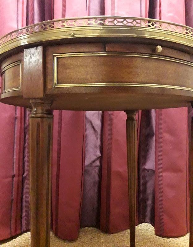 Louis XVI-style side table mahogany, marble