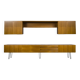 Mid-Century Wall Unit Cabinet and Sideboard in Walunt, 1970s, Set of 2