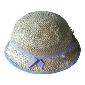 Women's boater-style straw hat
