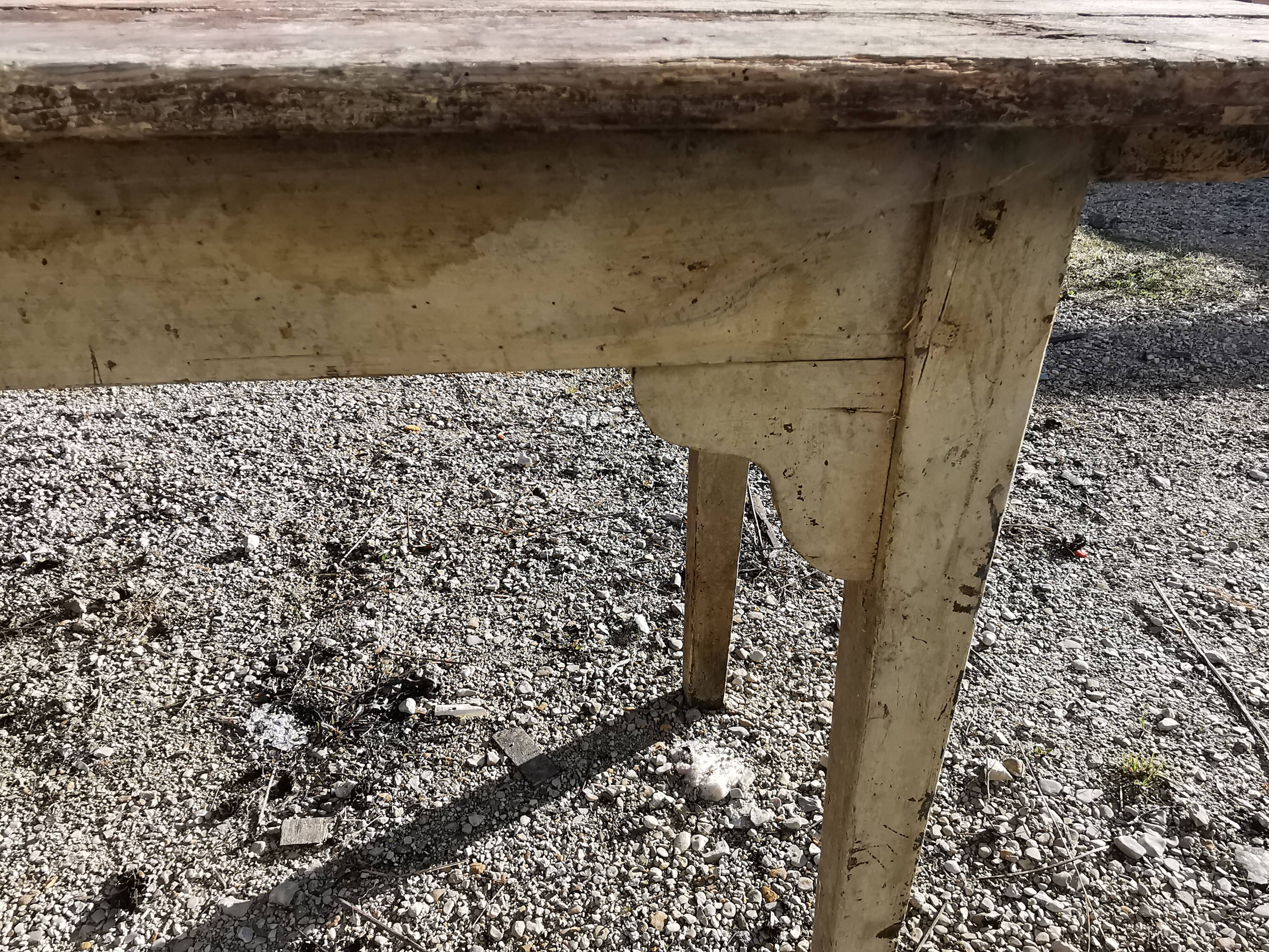Narrow farmhouse table 270cm