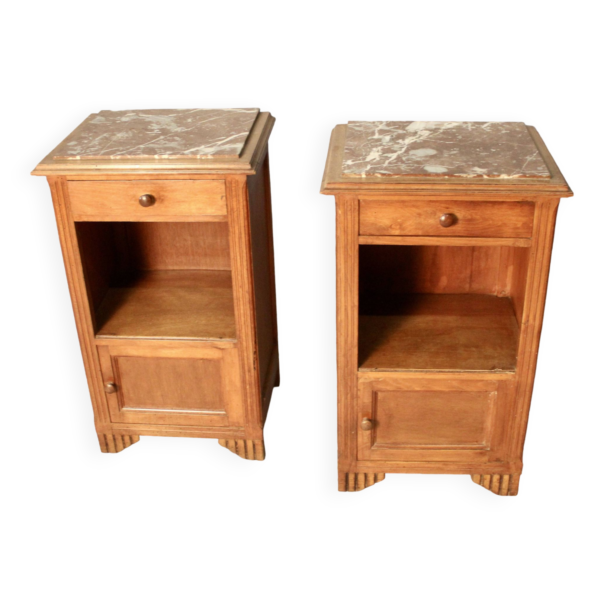 Pair of art deco bedside tables