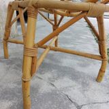 Vintage rattan cradle 1950