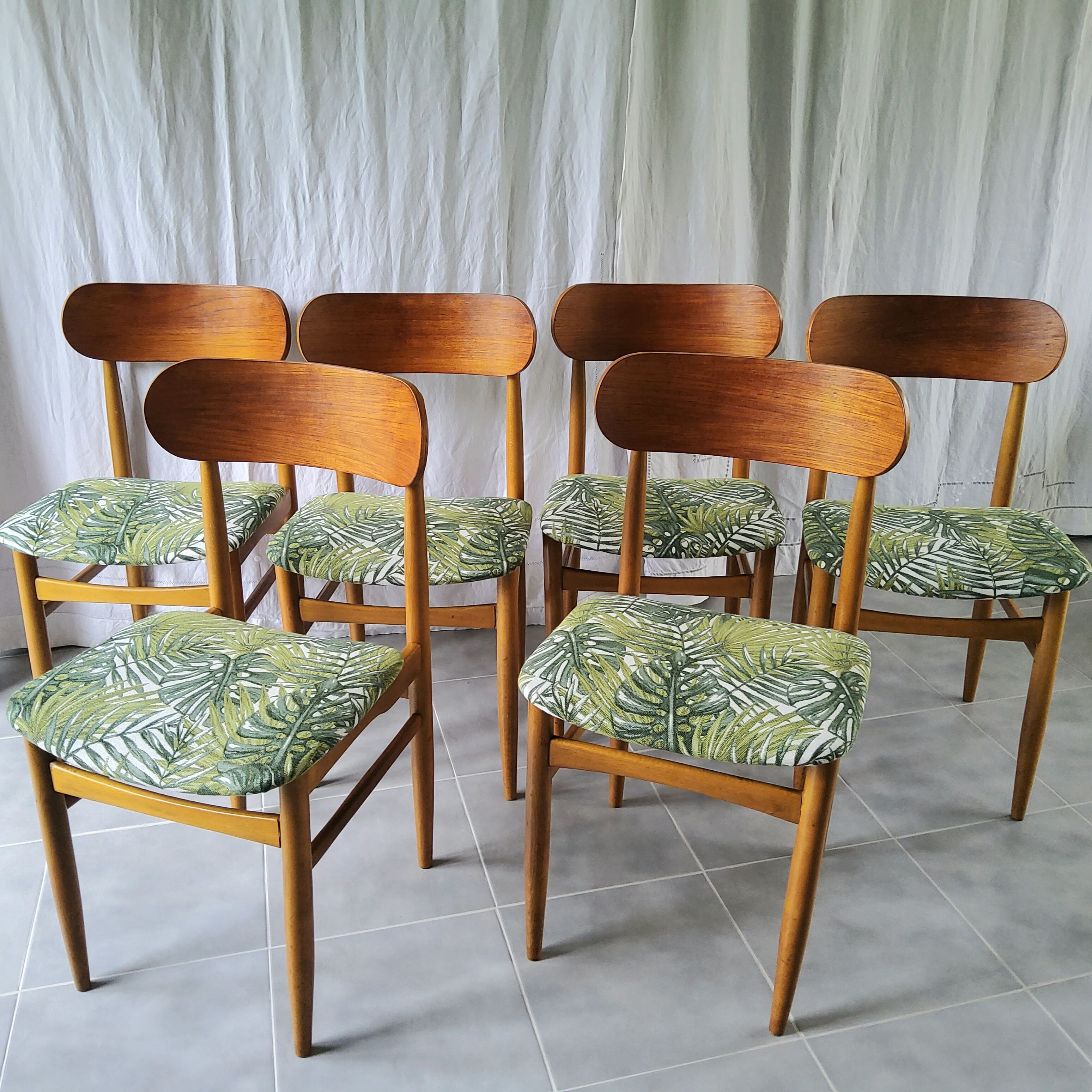 Set of 6 chairs 60s