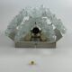 60s 70s wall lamp J.T. Kalmar Austria Ice Glass Wall Sconce Space Age