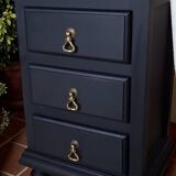 Tables de chevet Mid-Century Modern restaurées – Noir et bronze